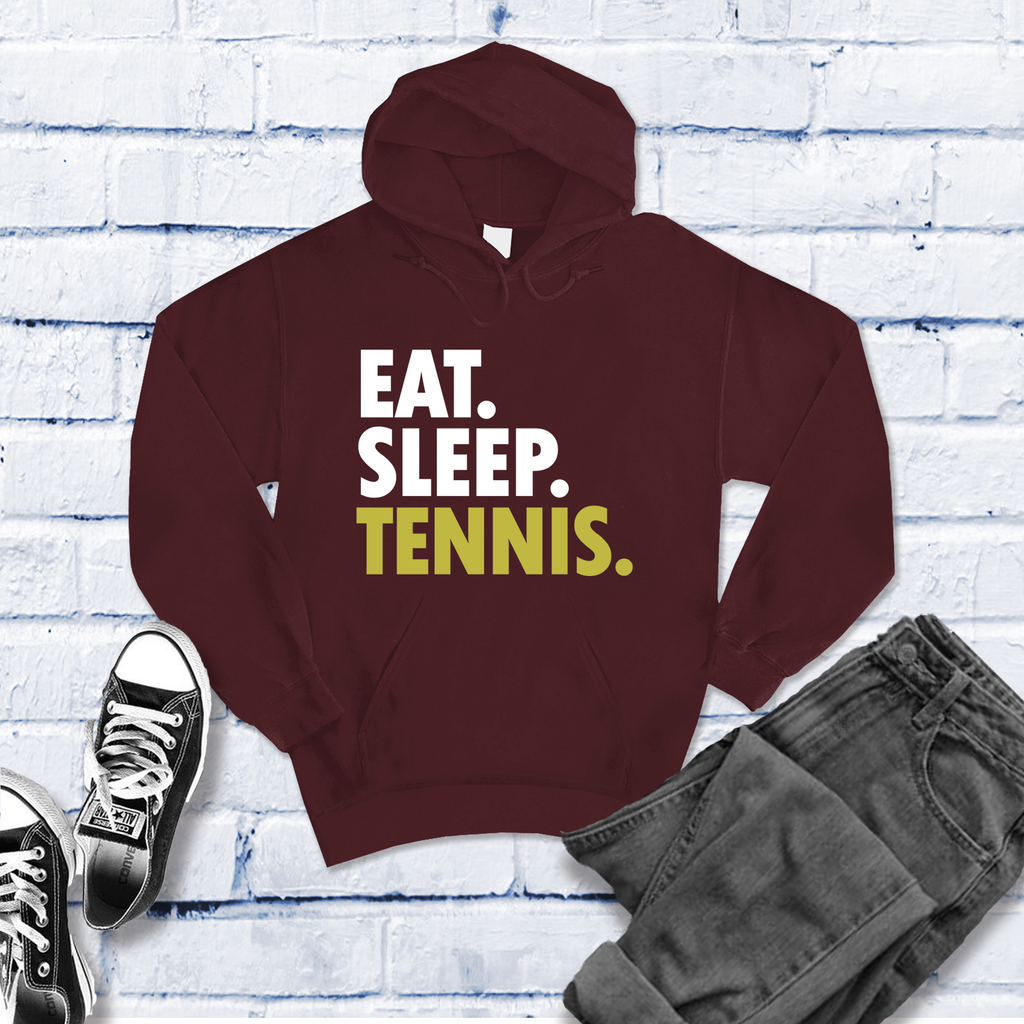 Eat Sleep Tennis Hoodie Hoodie tshirts.com Maroon S 