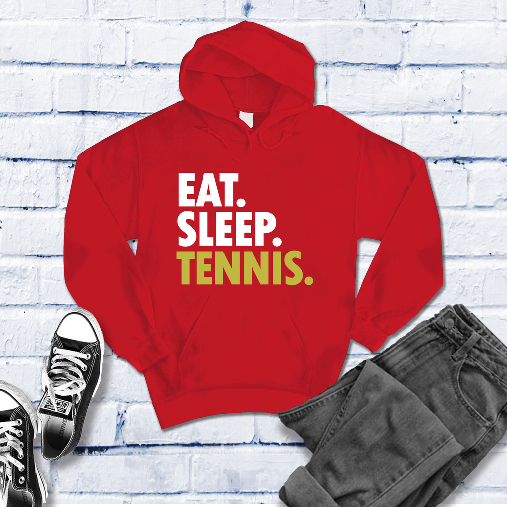 Eat Sleep Tennis Hoodie Hoodie tshirts.com Red S 