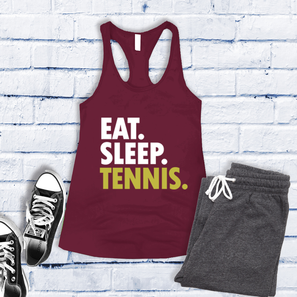 Eat Sleep Tennis Women's Tank Top Tank Top tshirts.com Cardinal S 