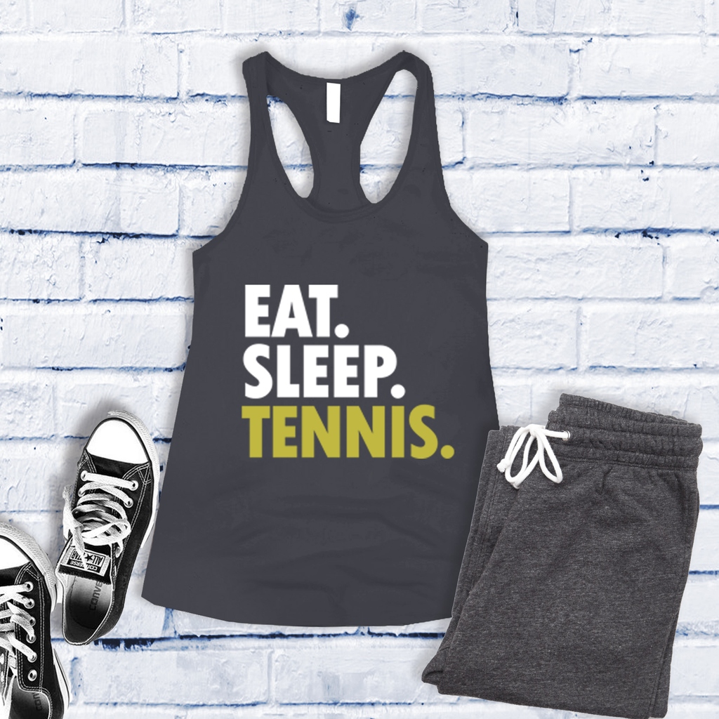 Eat Sleep Tennis Women's Tank Top Tank Top tshirts.com Dark Grey S 