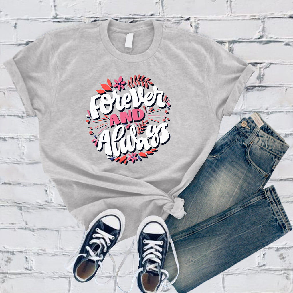 Forever And Always T-Shirt T-Shirt Tshirts.com Solid Athletic Grey S 