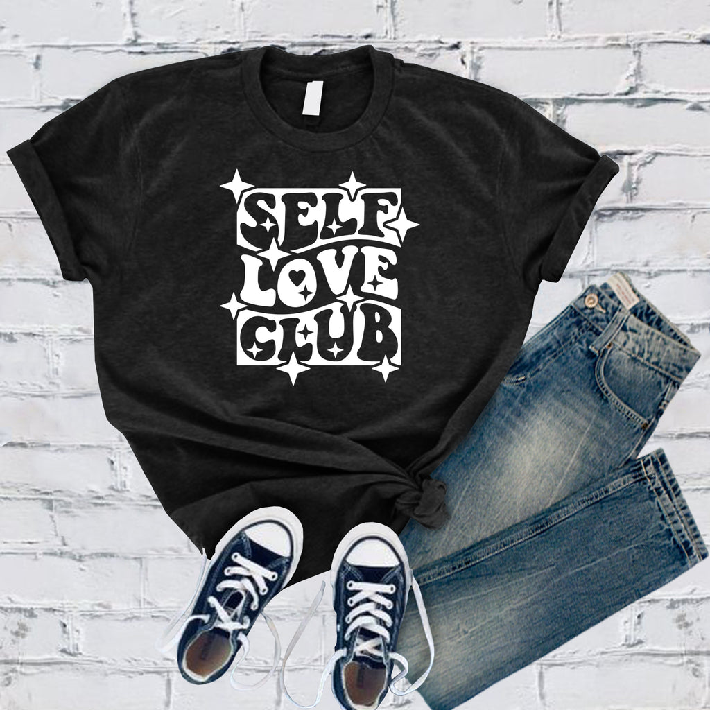 Self Love Club Stars T-Shirt T-Shirt tshirts.com Black S 