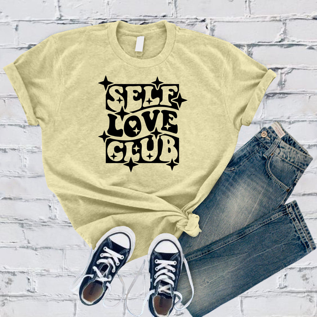 Self Love Club Stars T-Shirt T-Shirt tshirts.com Heather French Vanilla S 