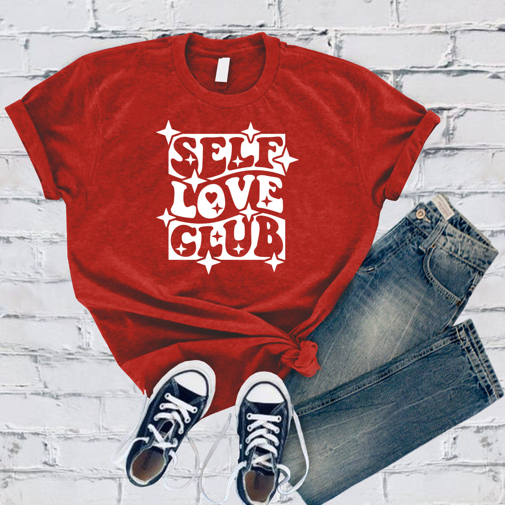 Self Love Club Stars T-Shirt T-Shirt tshirts.com Red S 