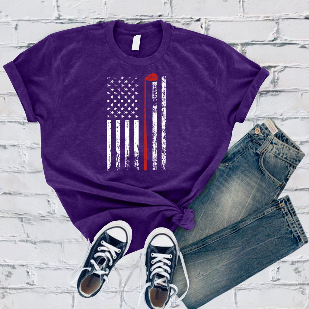 Golf Club American Flag T-Shirt T-Shirt tshirts.com Team Purple S 