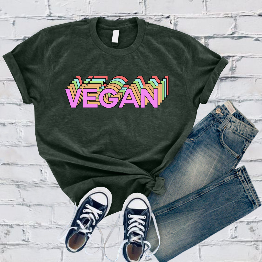 Multicolor Vegan T-Shirt T-Shirt Tshirts.com Heather Forest S 
