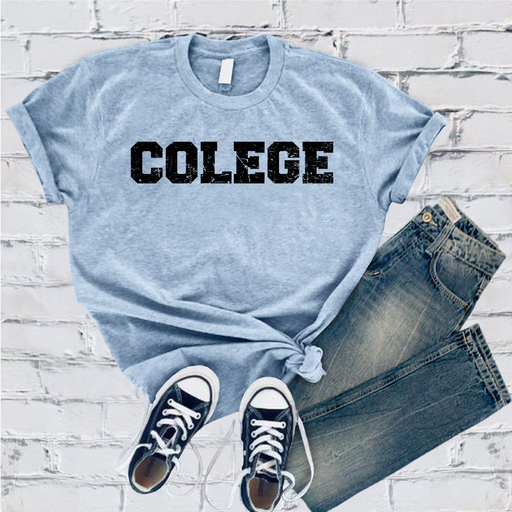 Colege Funny T-Shirt T-Shirt tshirts.com Baby Blue S 