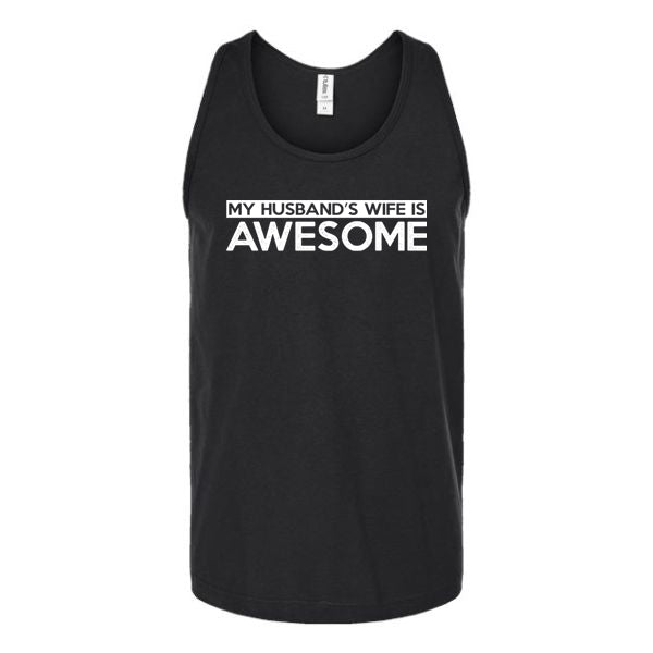 My Husband's Wife Is Awesome Unisex Tank Top Tank Top Tshirts.com Black S 