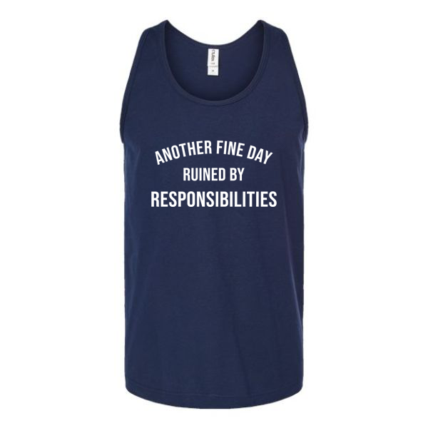Another Fine Day Unisex Tank Top Tank Top Tshirts.com Navy S 