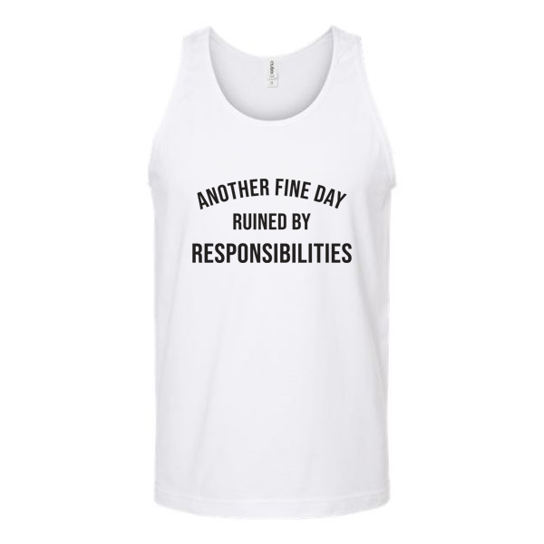 Another Fine Day Unisex Tank Top Tank Top Tshirts.com White S 