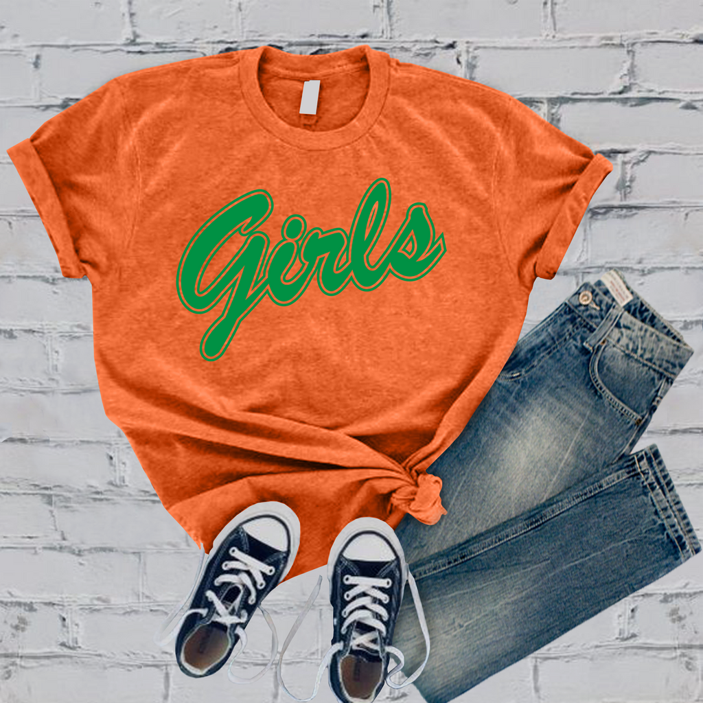 Girls T-Shirt T-Shirt Tshirts.com Heather Orange S 