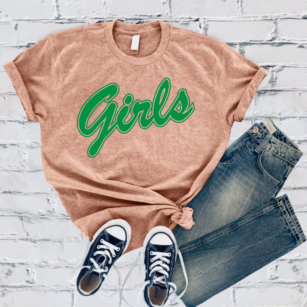 Girls T-Shirt T-Shirt Tshirts.com Heather Prism Peach S 