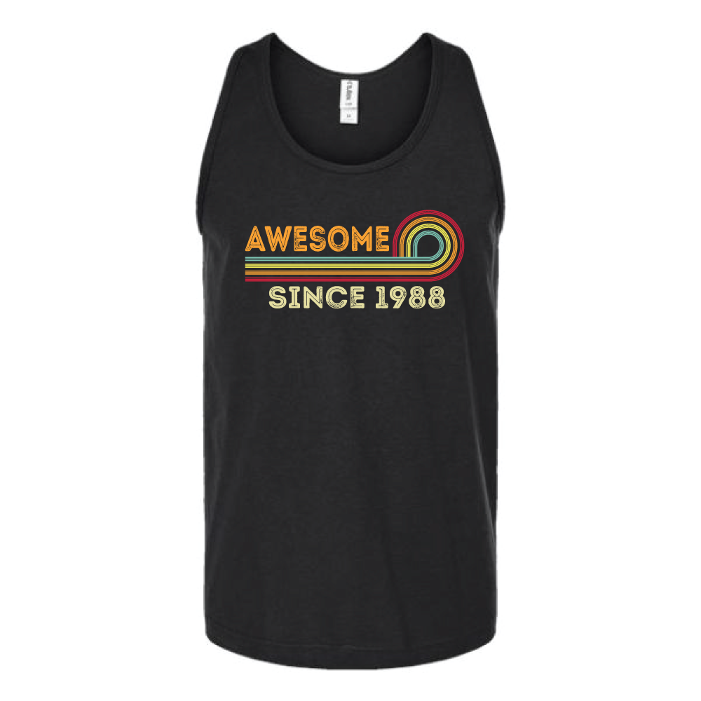 Awesome Since 1988 Unisex Tank Top Tank Top tshirts.com Black S 