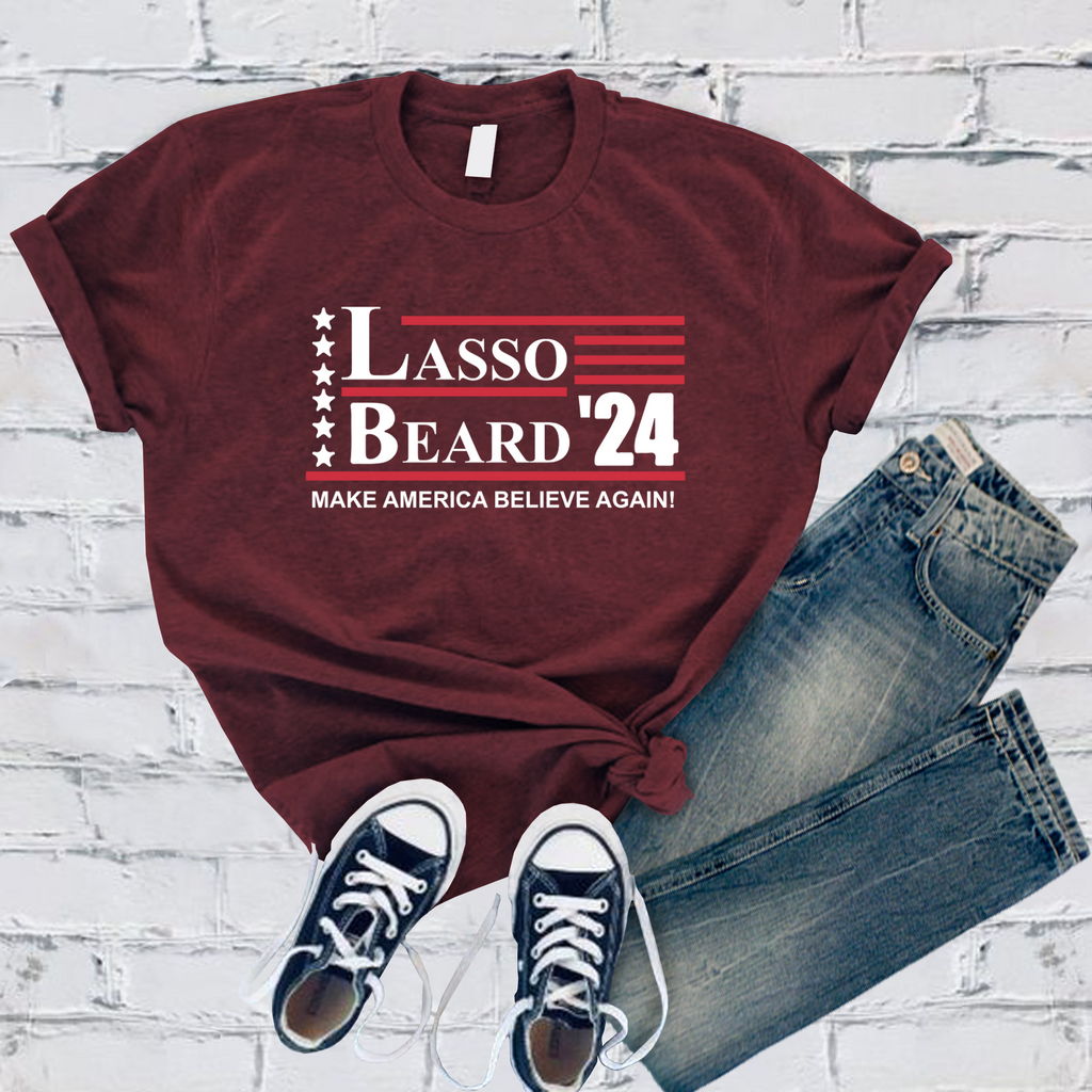 Lasso Beard 24 T-Shirt T-Shirt Tshirts.com Maroon S 