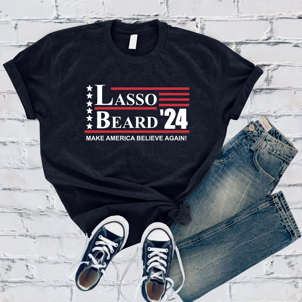 Lasso Beard 24 T-Shirt T-Shirt Tshirts.com Navy S 