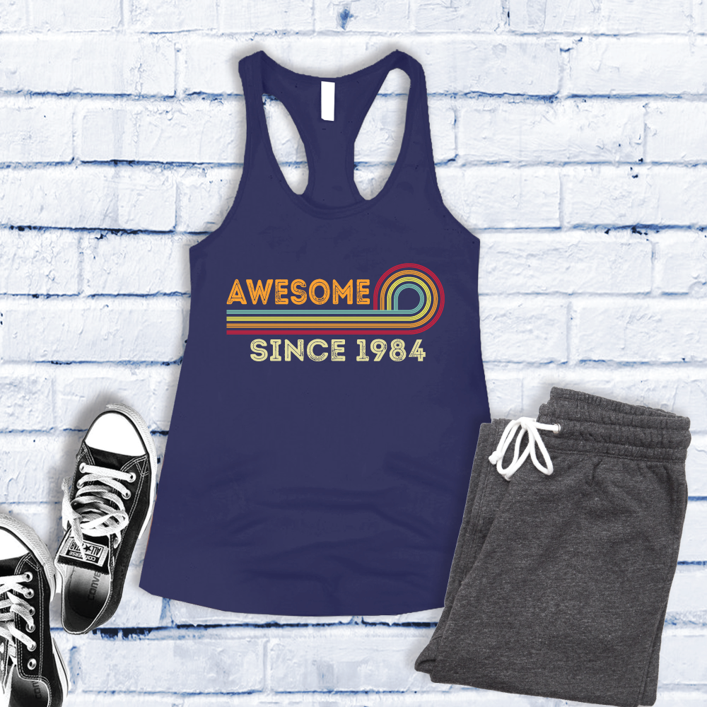 Awesome Since 1984 Women's Tank Top Tank Top tshirts.com Midnight Navy S 