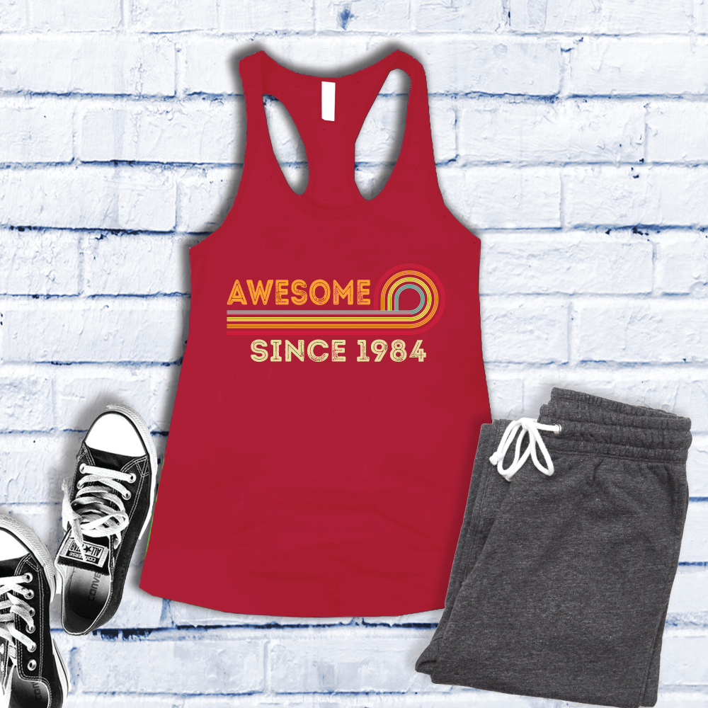 Awesome Since 1984 Women's Tank Top Tank Top tshirts.com Red S 