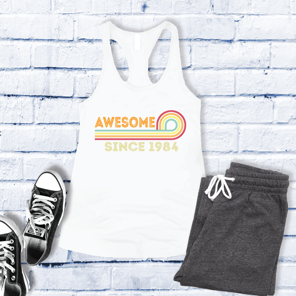 Awesome Since 1984 Women's Tank Top Tank Top tshirts.com White S 