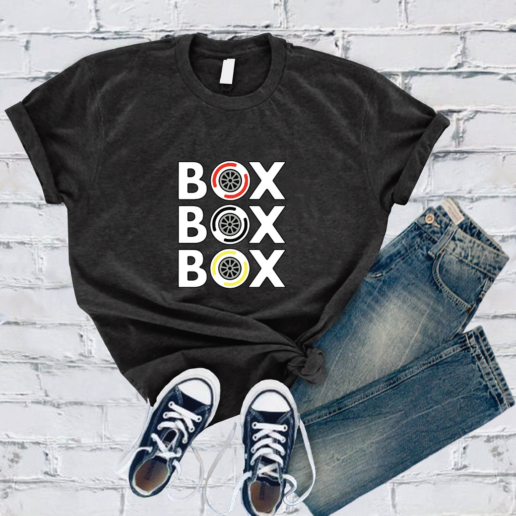 Box Box Box T-Shirt T-Shirt Tshirts.com Dark Grey Heather S 