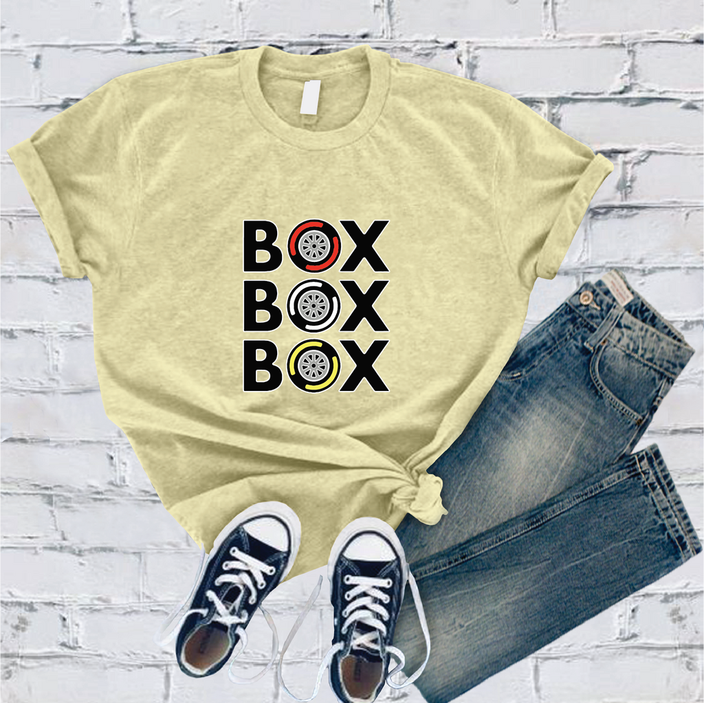 Box Box Box T-Shirt T-Shirt Tshirts.com Heather French Vanilla S 