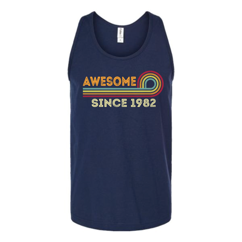 Awesome Since 1982 Unisex Tank Top Tank Top tshirts.com Navy S 