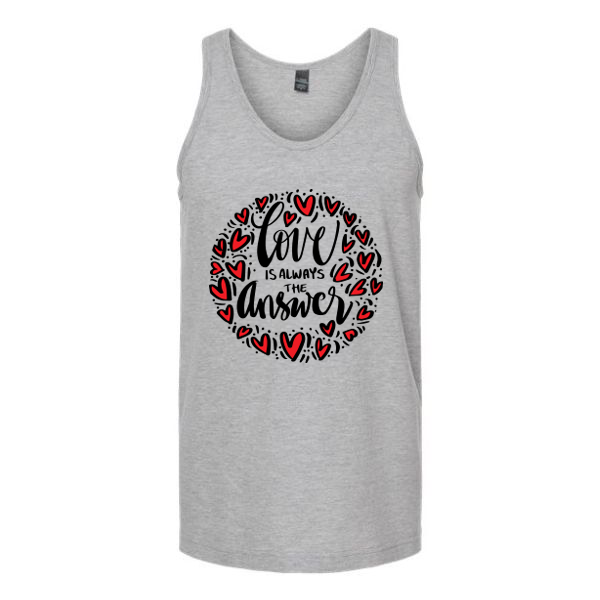 Love Is Always The Answer Unisex Tank Top Tank Top Tshirts.com Heather Grey S 