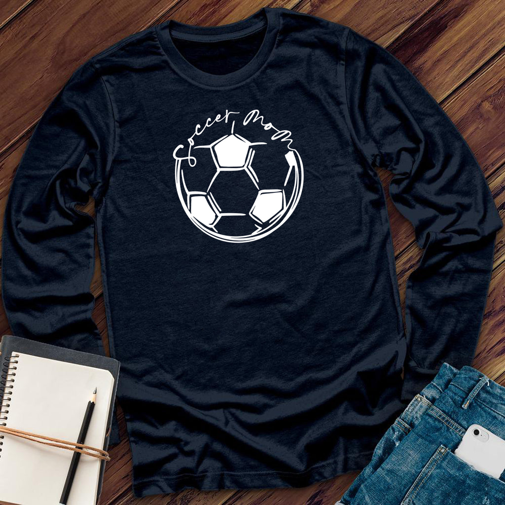 Soccer Mom Script Long Sleeve Long Sleeve tshirts.com Midnight Navy S 