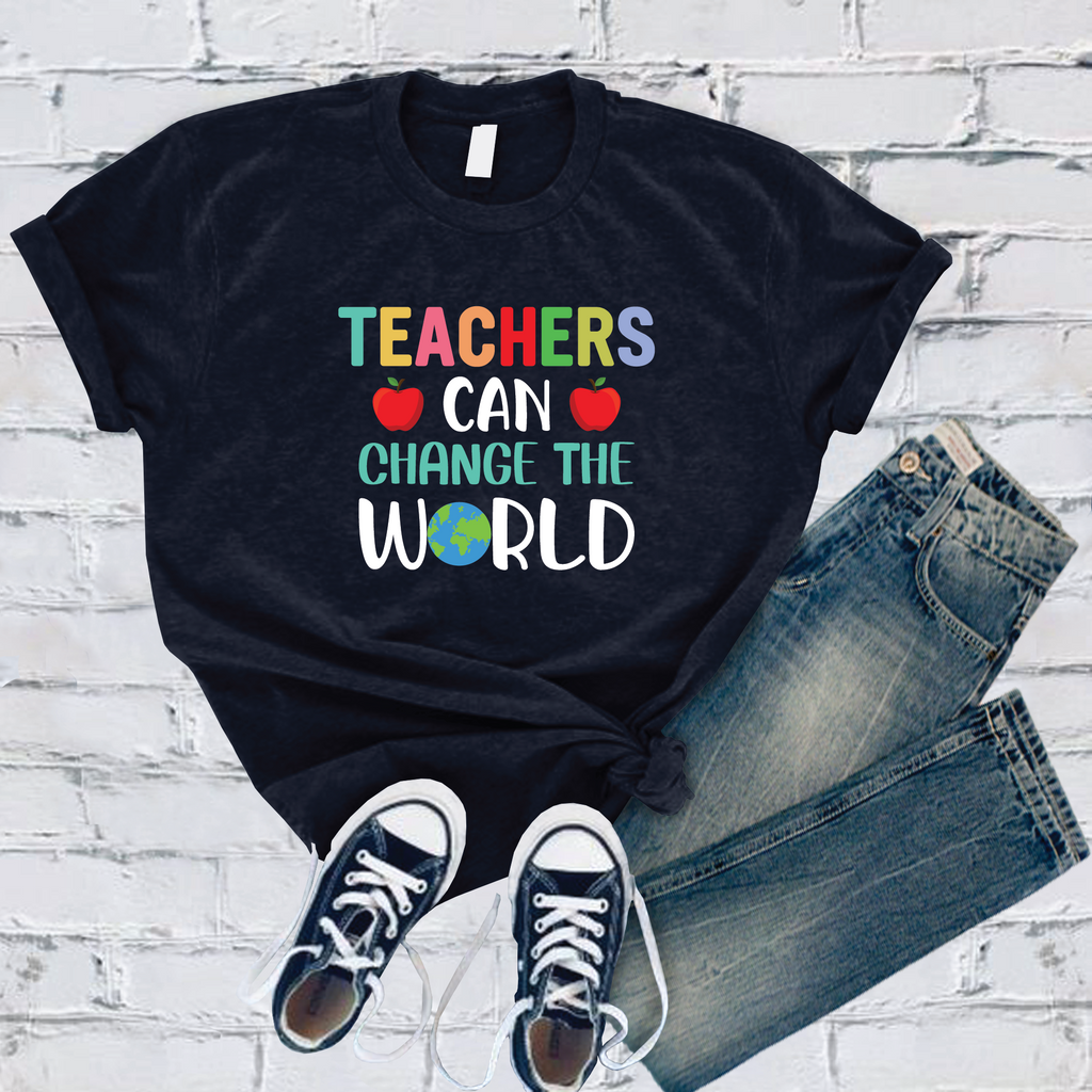 Teachers Can Change The World T-Shirt T-Shirt Tshirts.com Navy S 