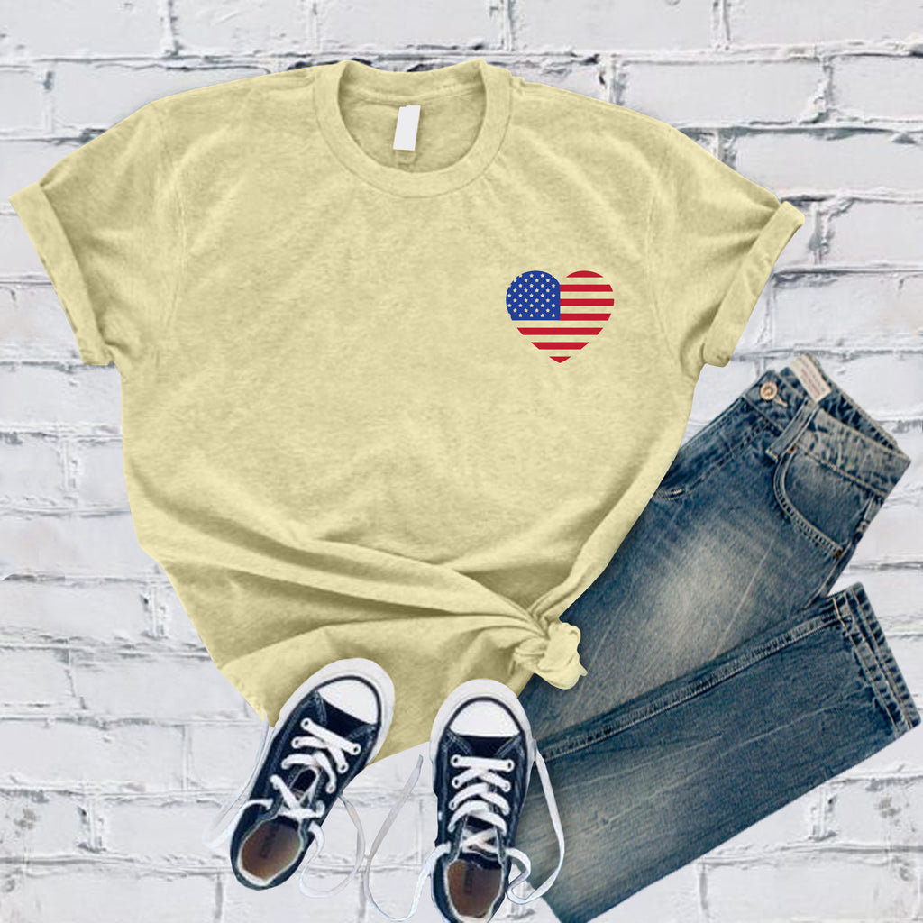 American Flag Pocket Heart T-Shirt T-Shirt tshirts.com Heather French Vanilla S 