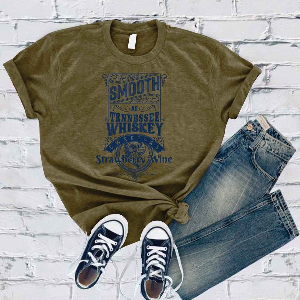 Smooth As Tennessee Whiskey T-Shirt T-Shirt tshirts.com Heather Olive S 