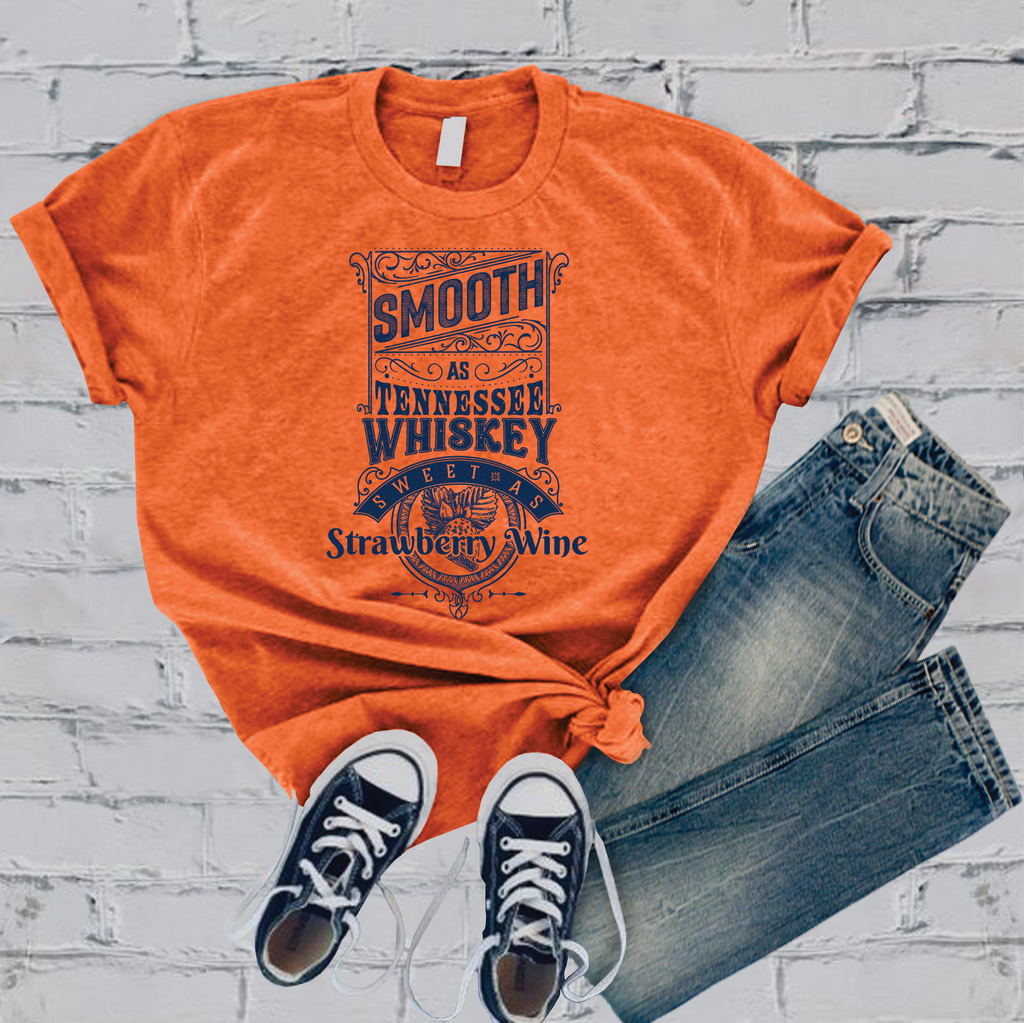 Smooth As Tennessee Whiskey T-Shirt T-Shirt tshirts.com Heather Orange S 