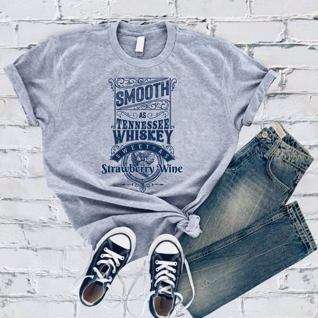 Smooth As Tennessee Whiskey T-Shirt T-Shirt tshirts.com Heather Prism Blue S 