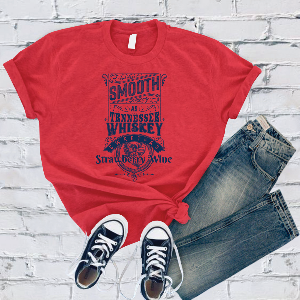 Smooth As Tennessee Whiskey T-Shirt T-Shirt tshirts.com Heather Red S 