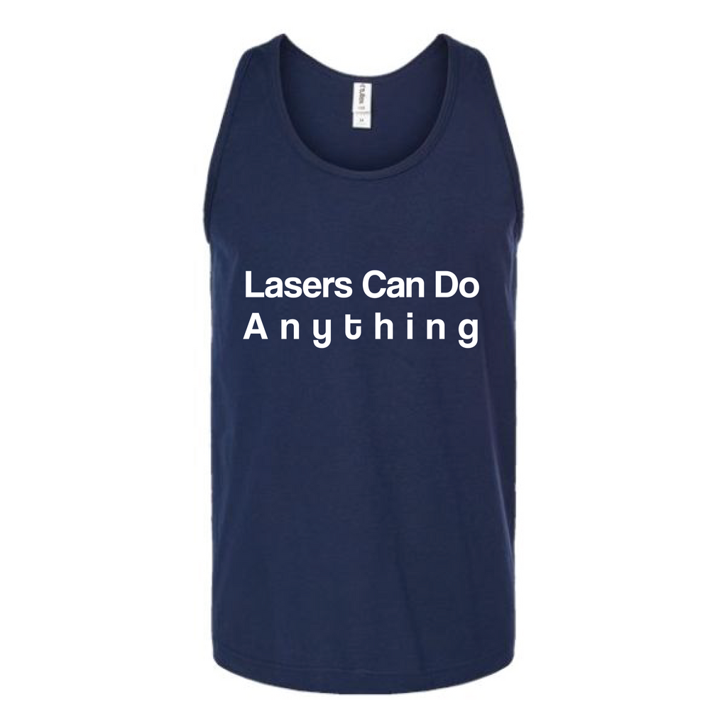 Lasers Can Do Anything Unisex Tank Top Tank Top Tshirts.com Navy S 