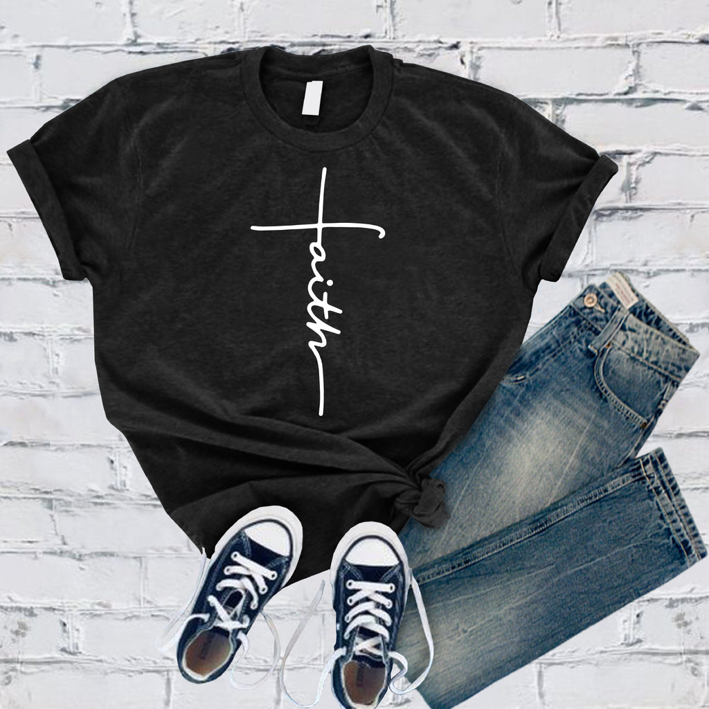 Faith Cross T-Shirt T-Shirt tshirts.com Black S 
