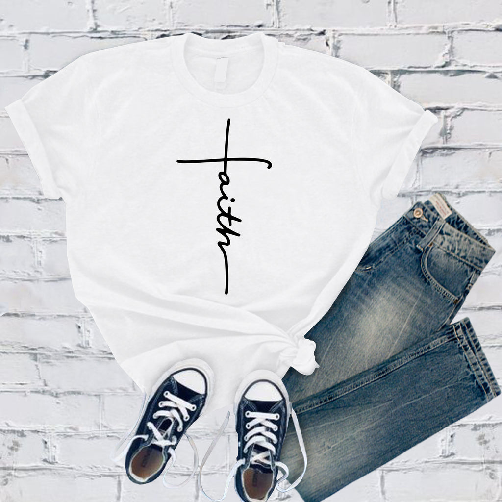 Faith Cross T-Shirt T-Shirt tshirts.com White S 