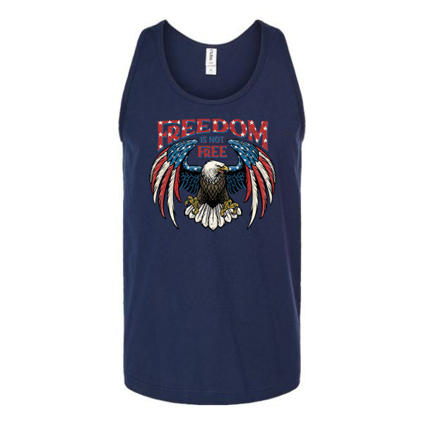 Freedom is Not Free Eagle Unisex Tank Top Tank Top tshirts.com Navy S 