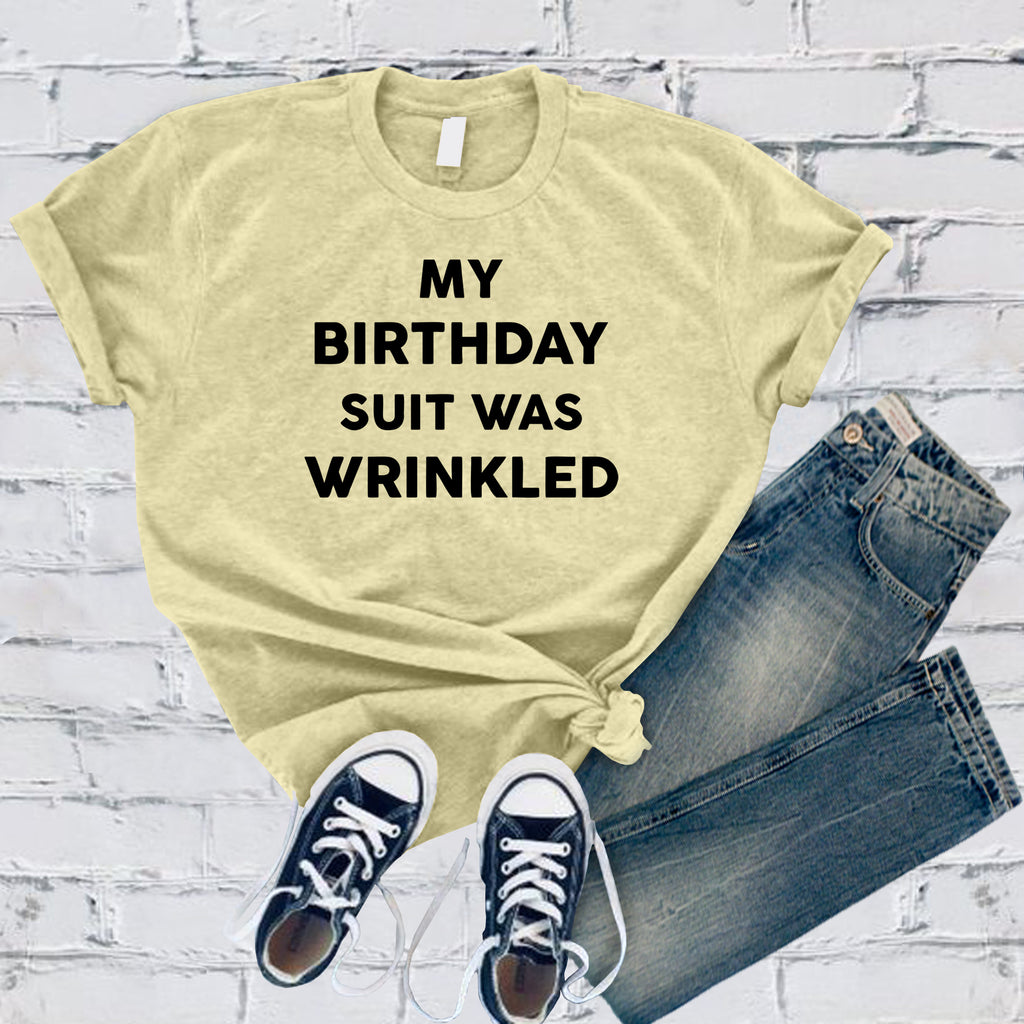 My Birthday Suit Was Wrinkled T-Shirt T-Shirt tshirts.com Heather French Vanilla S 