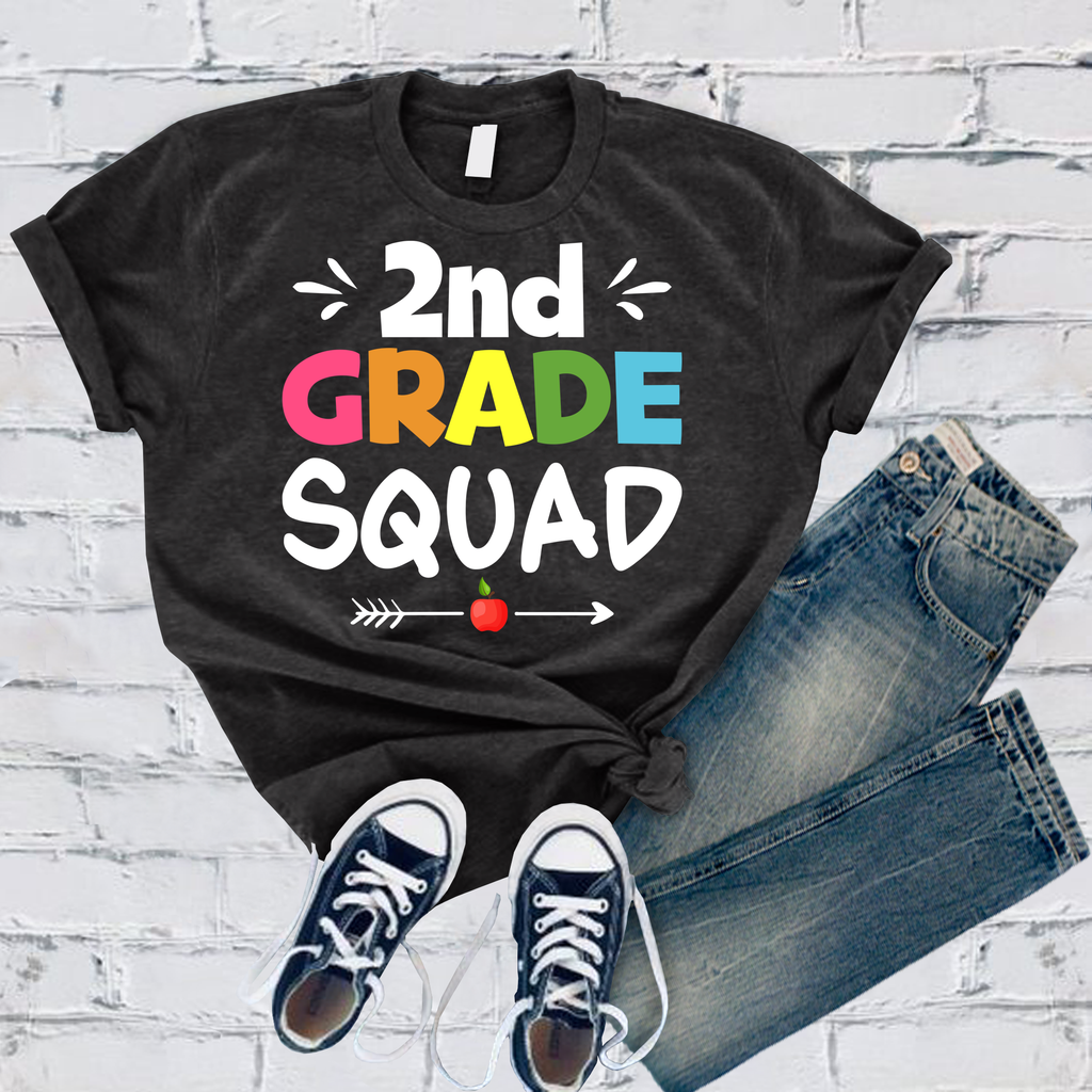 2nd Grade Squad T-Shirt T-Shirt Tshirts.com Dark Grey Heather S 