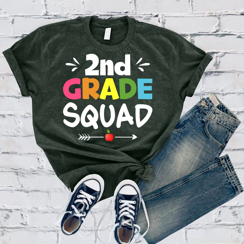 2nd Grade Squad T-Shirt T-Shirt Tshirts.com Heather Forest S 
