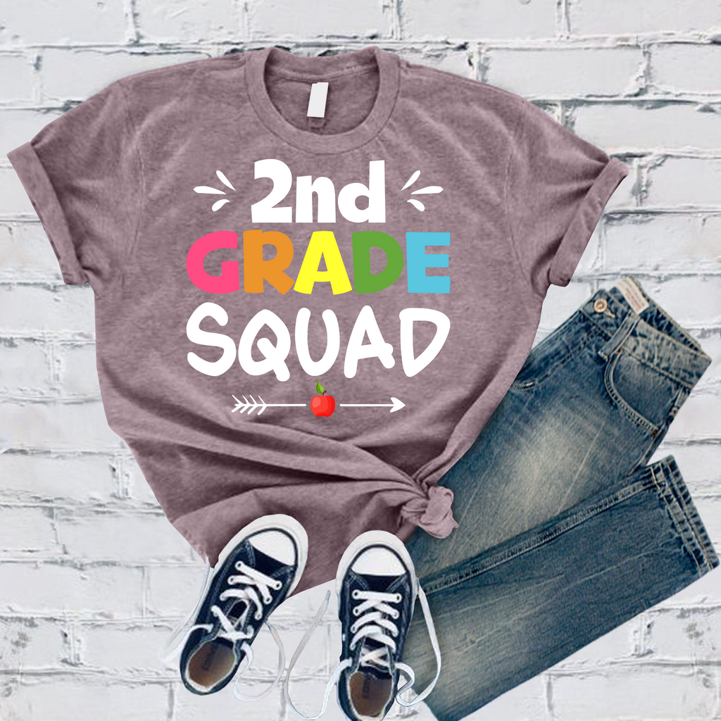 2nd Grade Squad T-Shirt T-Shirt Tshirts.com Heather Purple S 