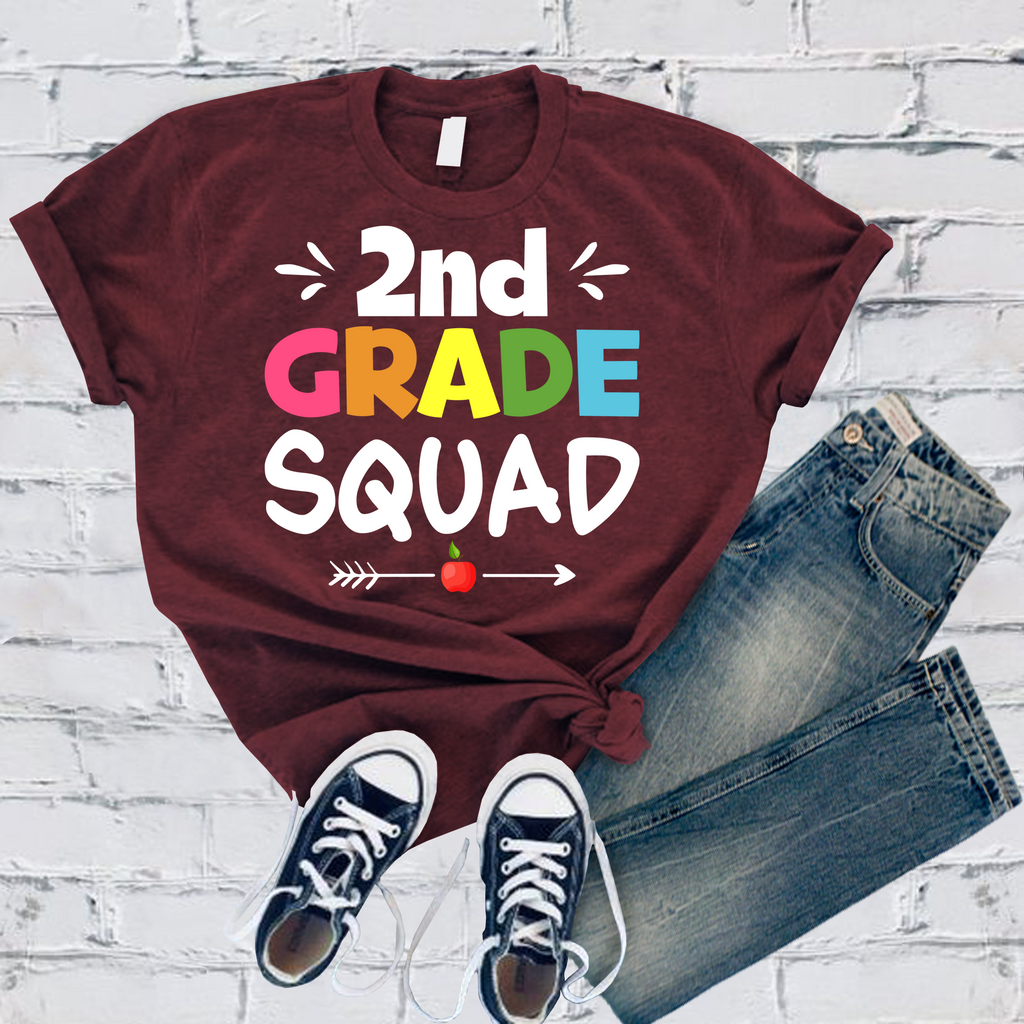 2nd Grade Squad T-Shirt T-Shirt Tshirts.com Maroon S 