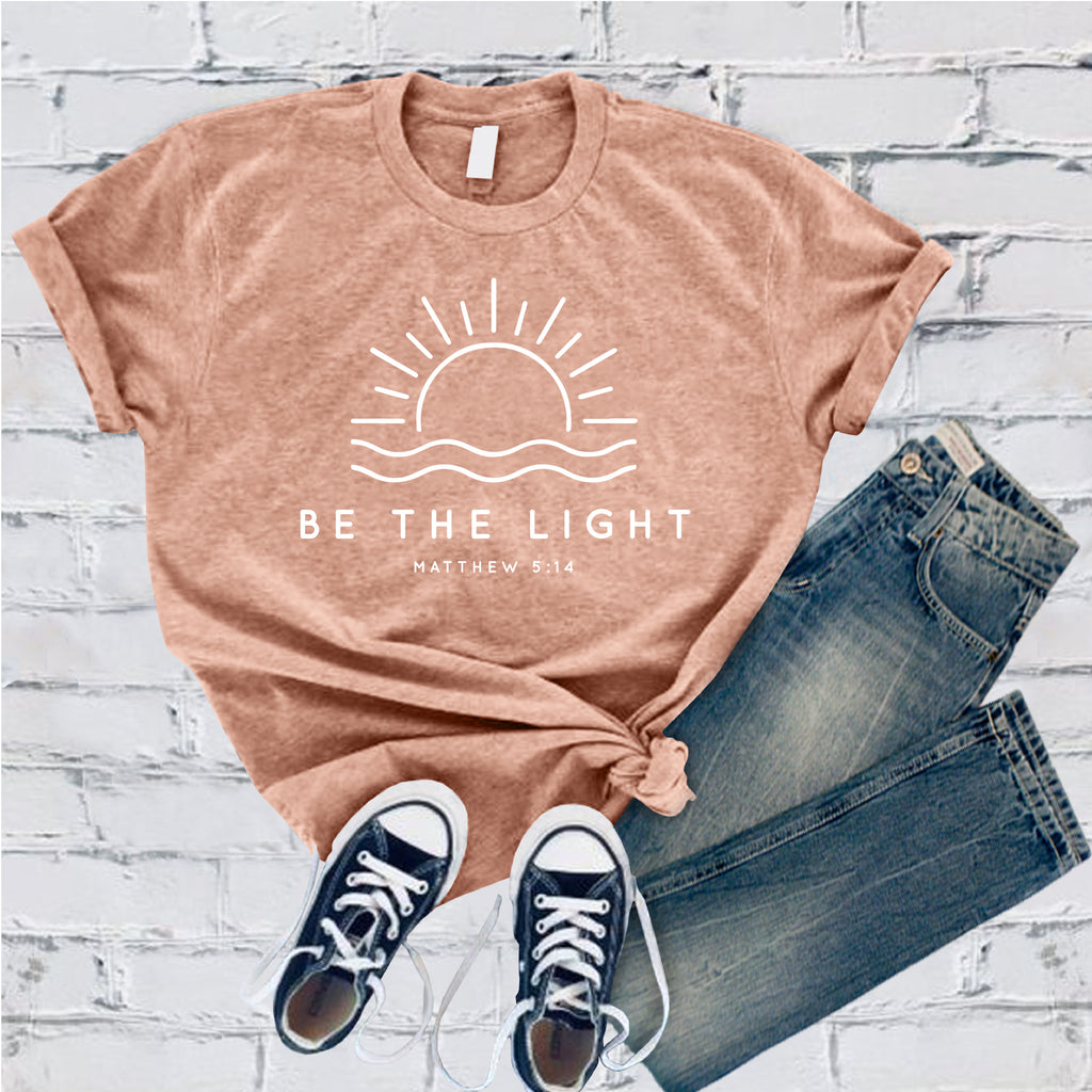 Be The Light Sun T-Shirt T-Shirt tshirts.com Heather Prism Peach S 