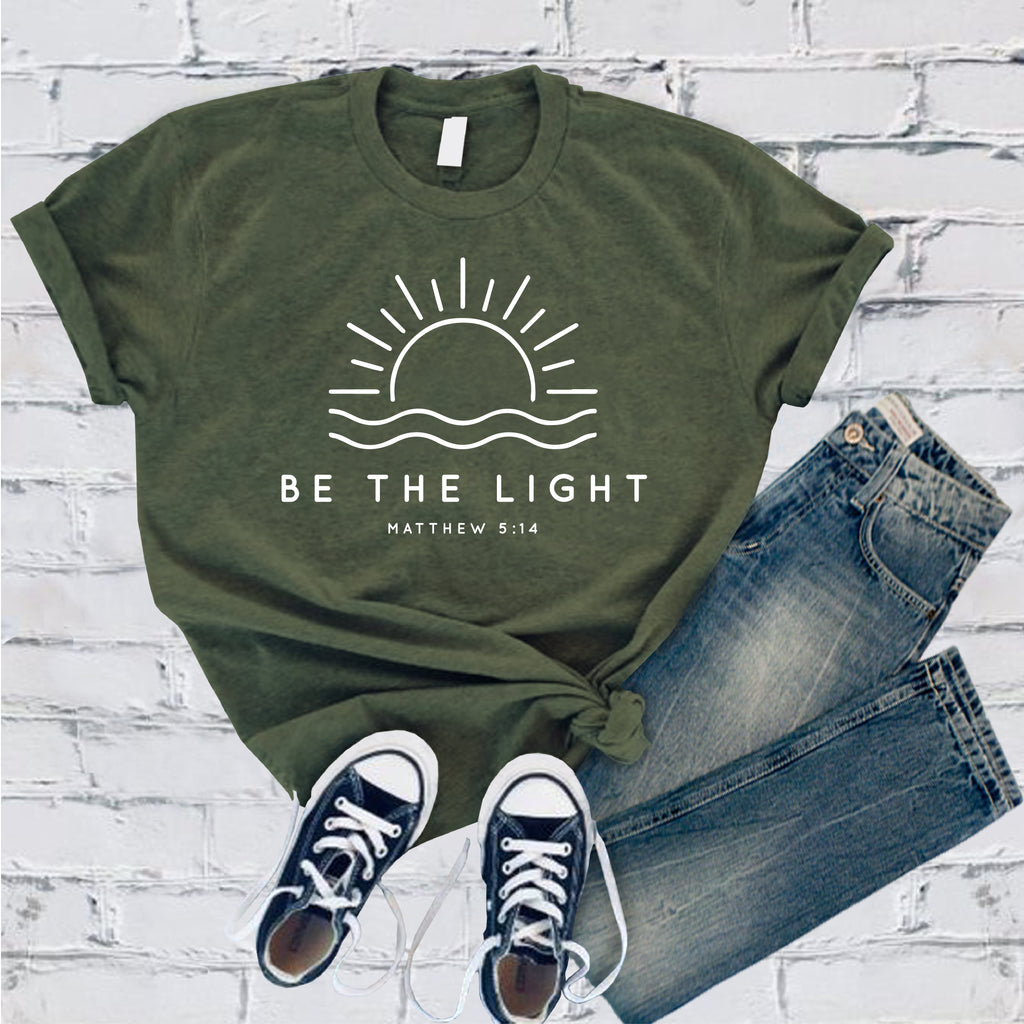 Be The Light Sun T-Shirt T-Shirt tshirts.com Military Green S 