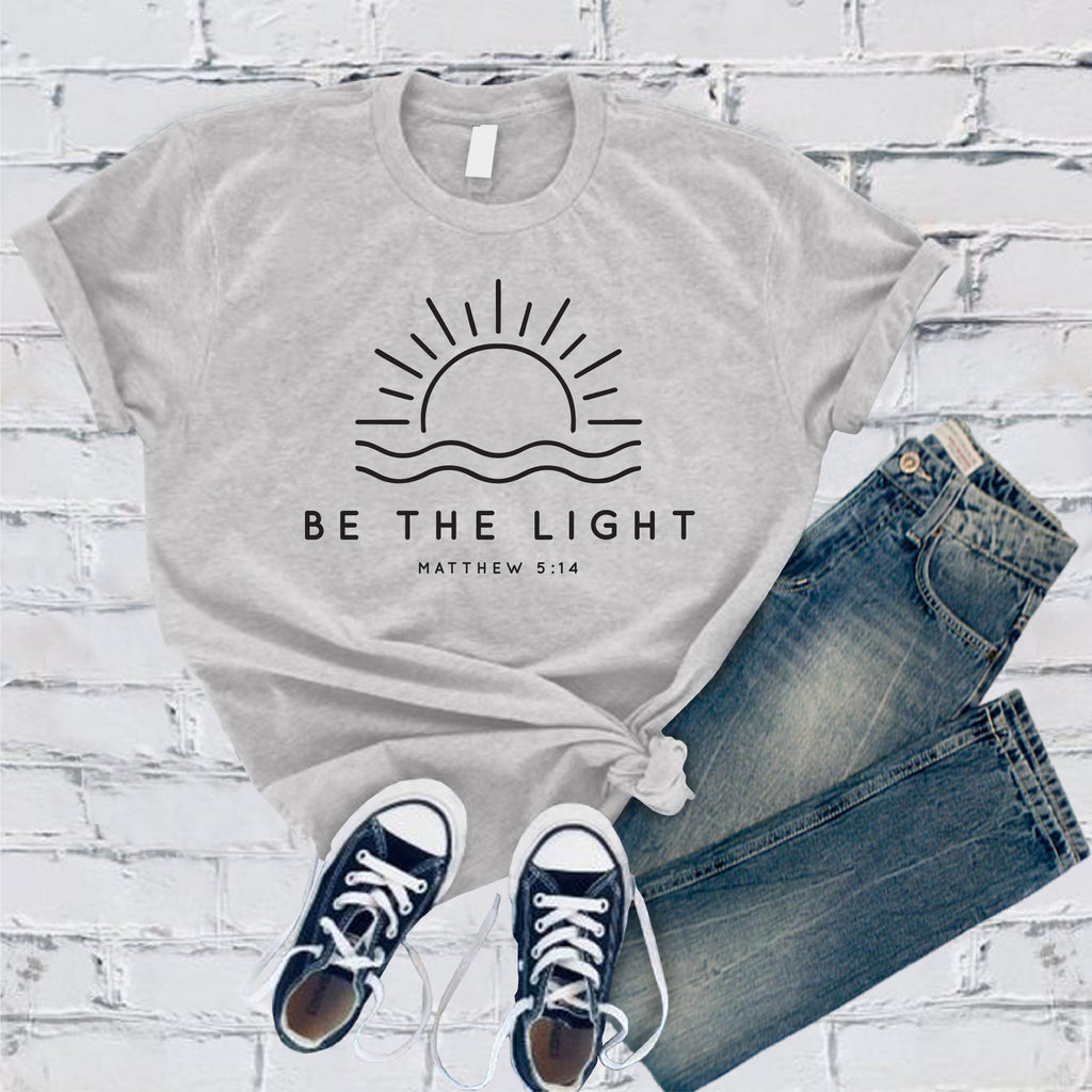 Be The Light Sun T-Shirt T-Shirt tshirts.com Solid Athletic Grey S 