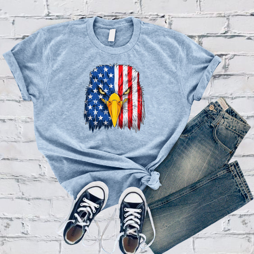 America Bald Eagle T-Shirt T-Shirt tshirts.com Baby Blue S 
