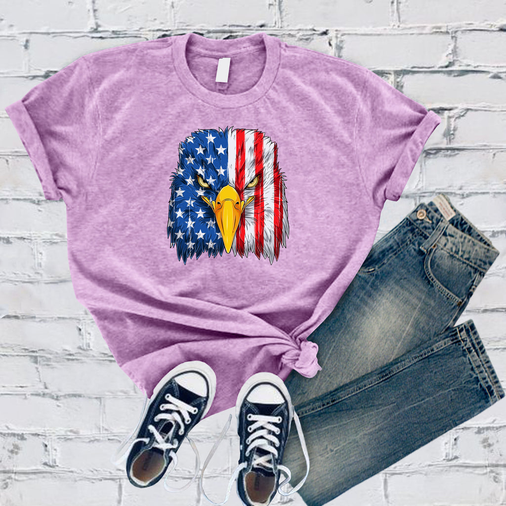 America Bald Eagle T-Shirt T-Shirt tshirts.com Heather Prism Lilac S 