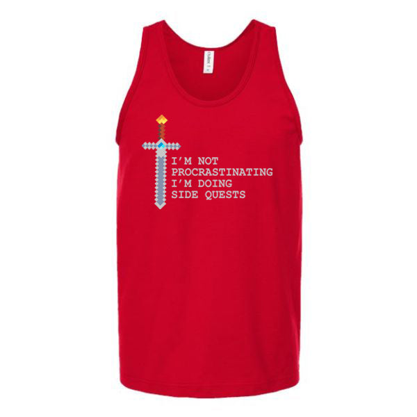 I'm Not Procrastinating, I'm Doing Side Quests Unisex Tank Top Tank Top tshirts.com Red S 