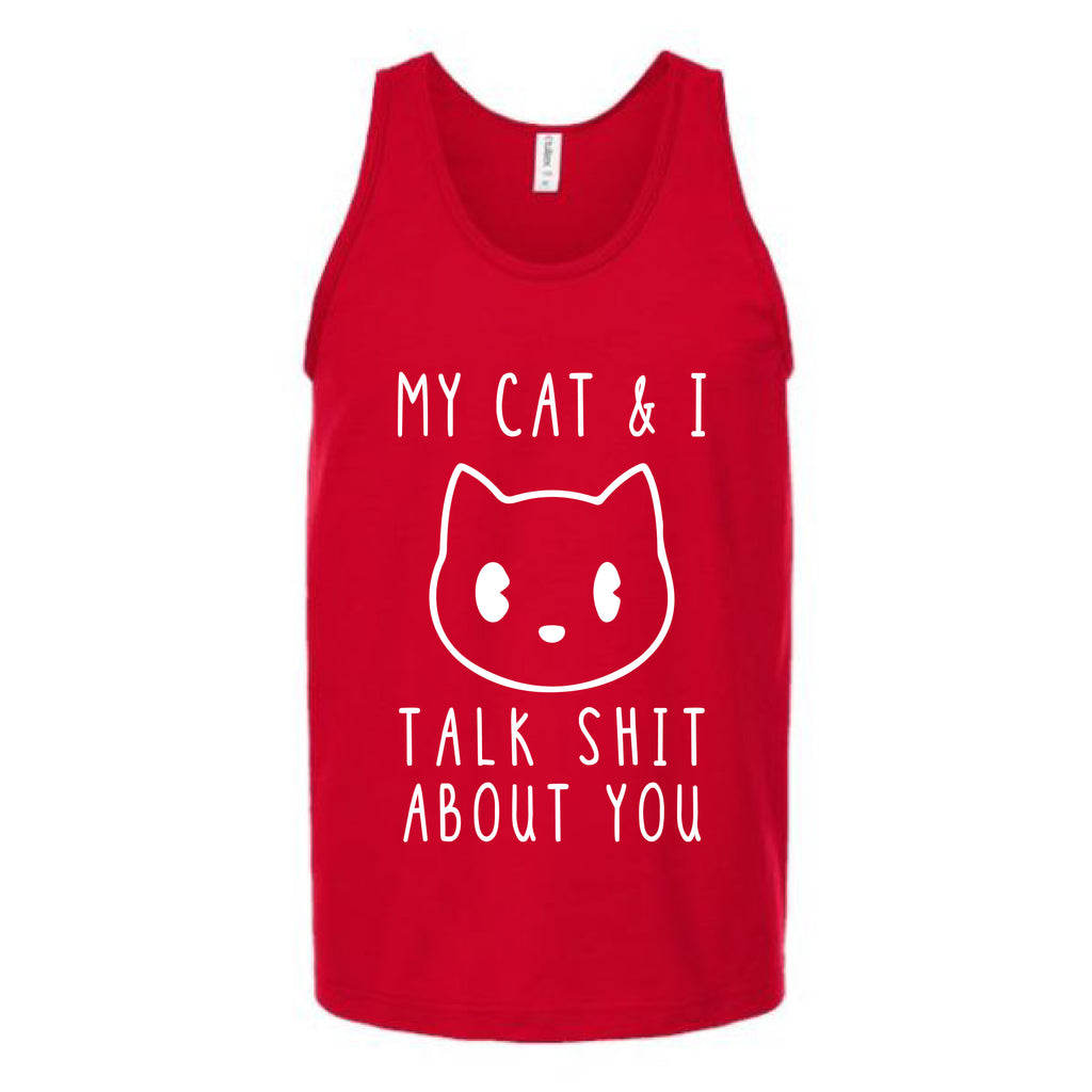 My Cat & I Talk Shit About You Unisex Tank Top Tank Top tshirts.com Red S 