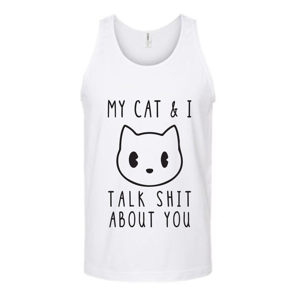 My Cat & I Talk Shit About You Unisex Tank Top Tank Top tshirts.com White S 